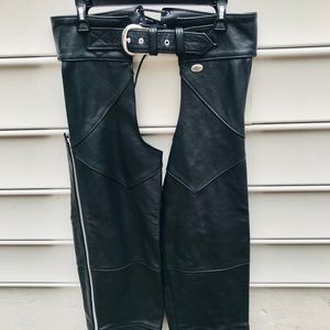 HARLEY DAVIDSON LEATHER MOTORCYCLE CHAPS